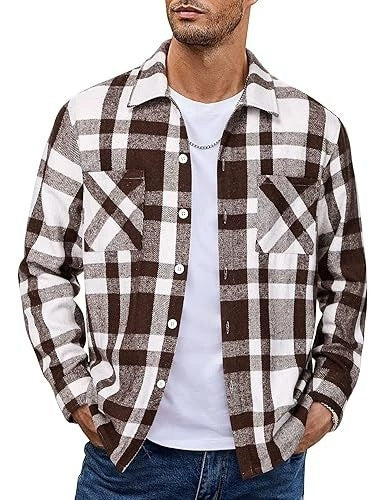 2025 Men's Europe, America, Amazon Express, cross-border new plaid casual long-sleeved shirt jacket casual versatile