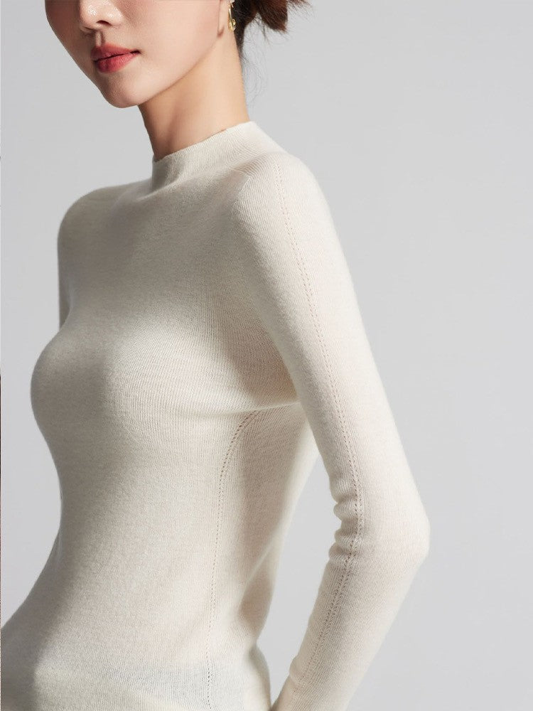 IN BLUE 100 wool! Yangzi yarn seamless machine washable fashion bottoming sweater knitted sweater women's sweater