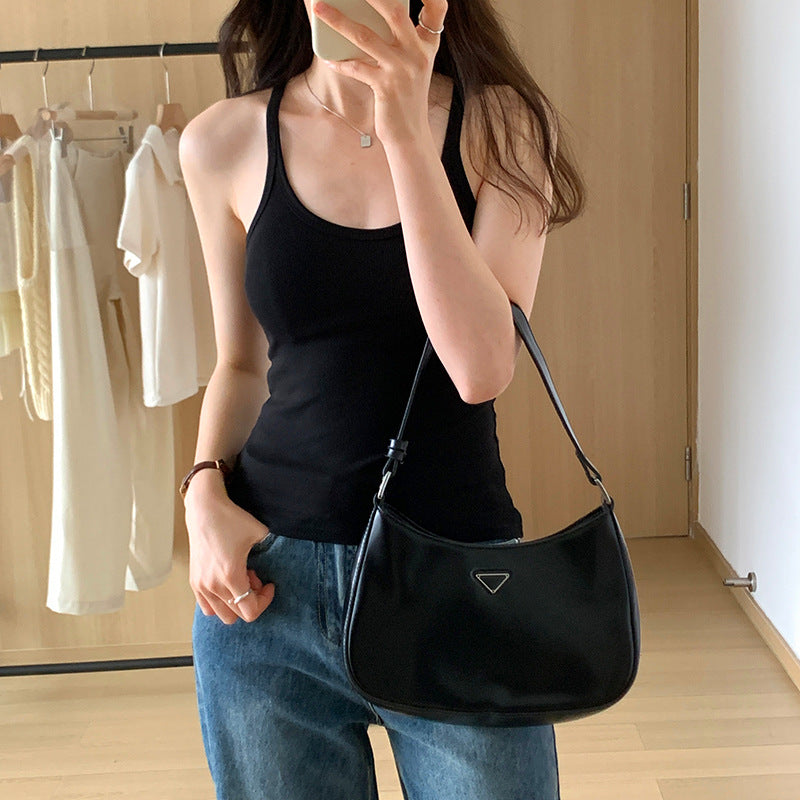 Bra integrated threaded cotton 2026 summer new sexy U-neck sling vest women's I-shaped inner and outer top