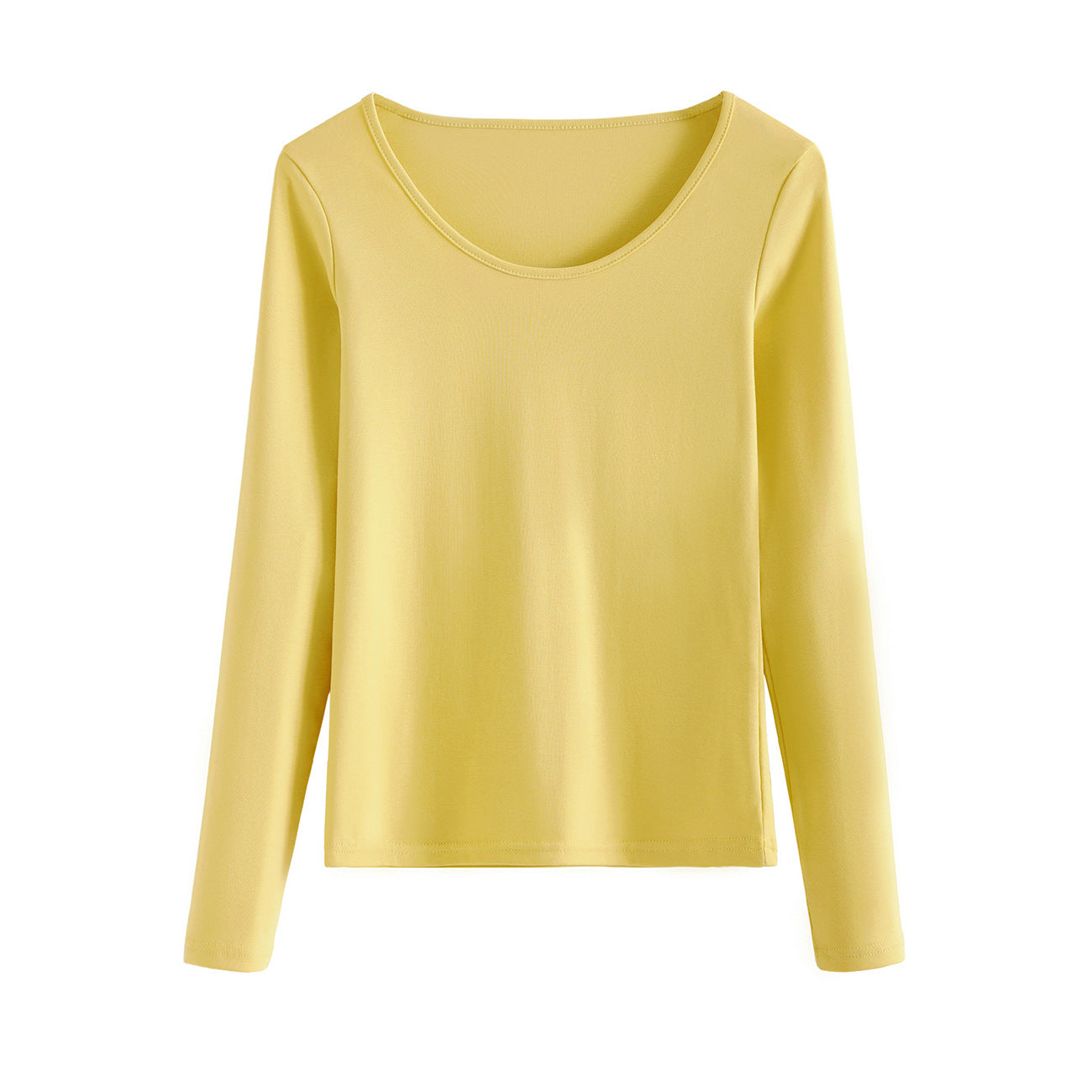 40 combed pure cotton, soft waxy and skin-friendly, round neck solid color simple slim and thin long-sleeved T-shirt women's bottoming shirt top