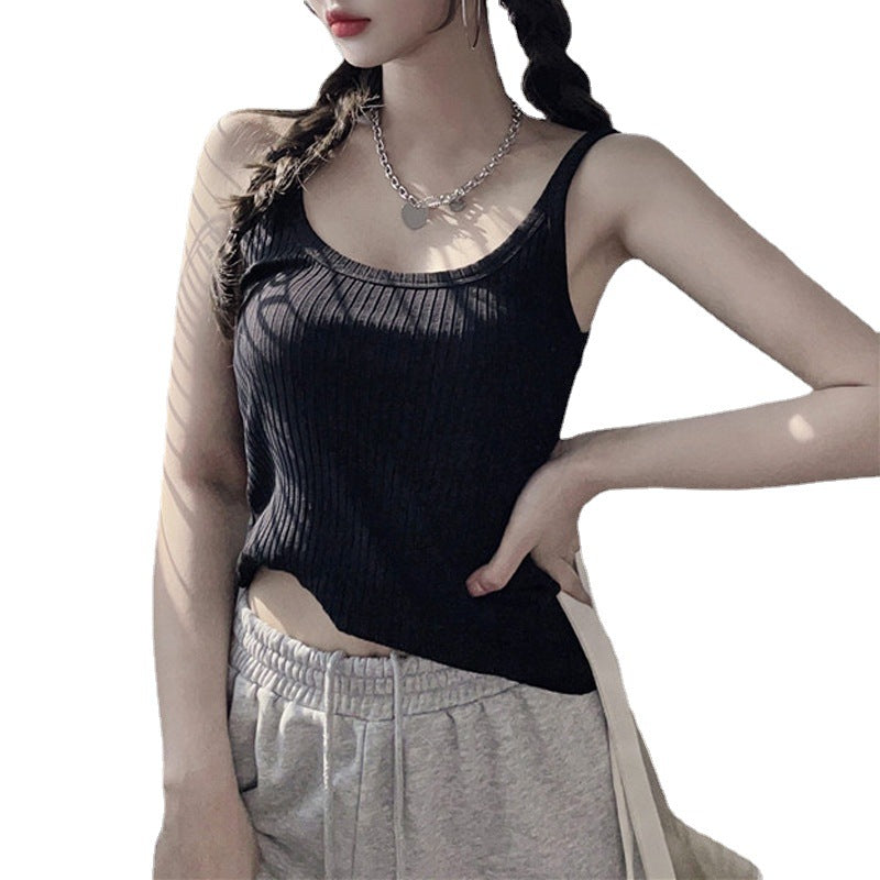 High elastic and skin-friendly excellent cotton 2026 summer new suspender vest female slim and thin sexy backless undershirt