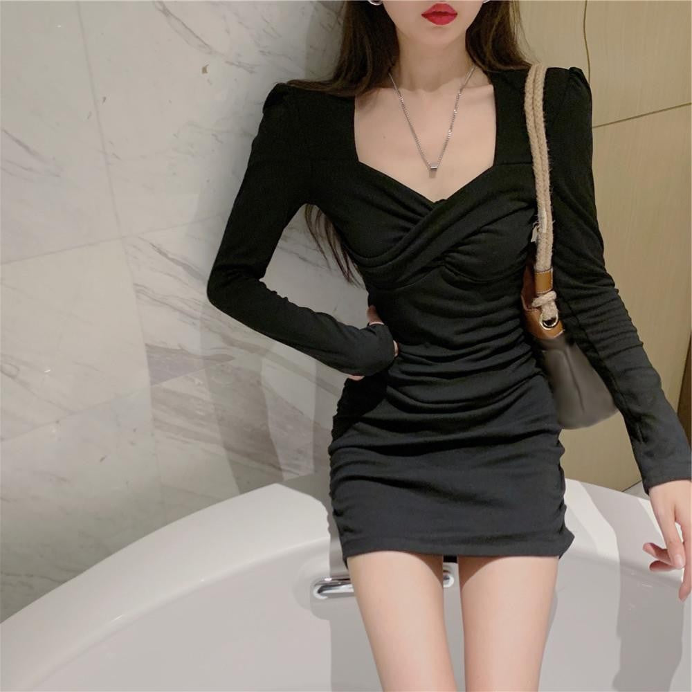 Spice girl dress autumn dress imperial sister light and familiar style new hip skirt high-end commuter women's temperament thin skirt