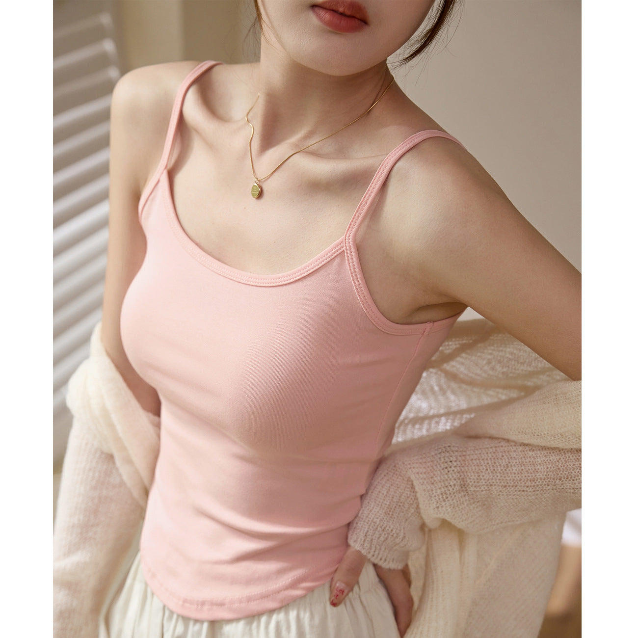 [Selection of good materials] Pure cotton sling vest for women's summer outer wear 2026 new curved sexy pure desire inner top