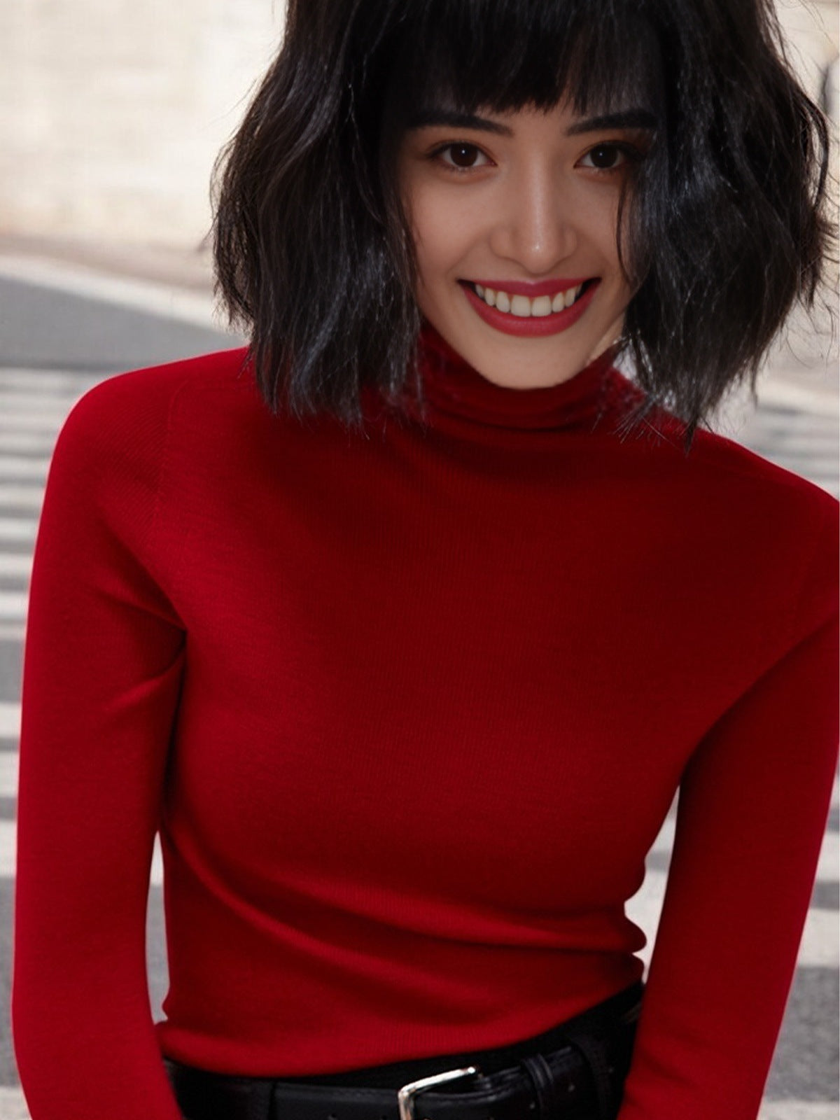 "Autumn and Winter Wardrobe Bottom King" Germany Seamless Integration Yangtze Yarn Knitted Sweater Versatile Top Autumn and Winter Interior Women