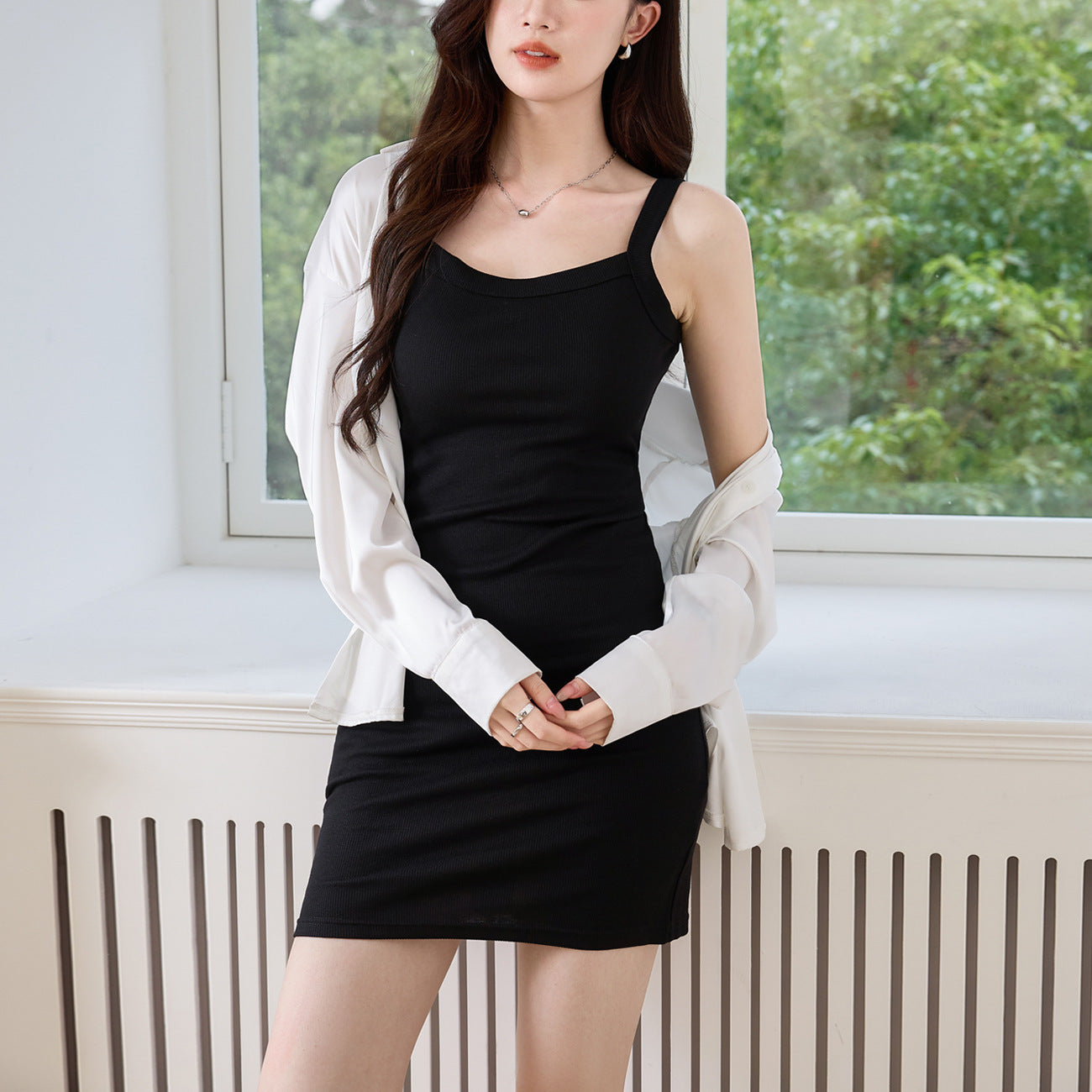 Suspender dress women's summer 2026 new sleeveless vest skirt pure desire sexy hip wrap with small short skirt