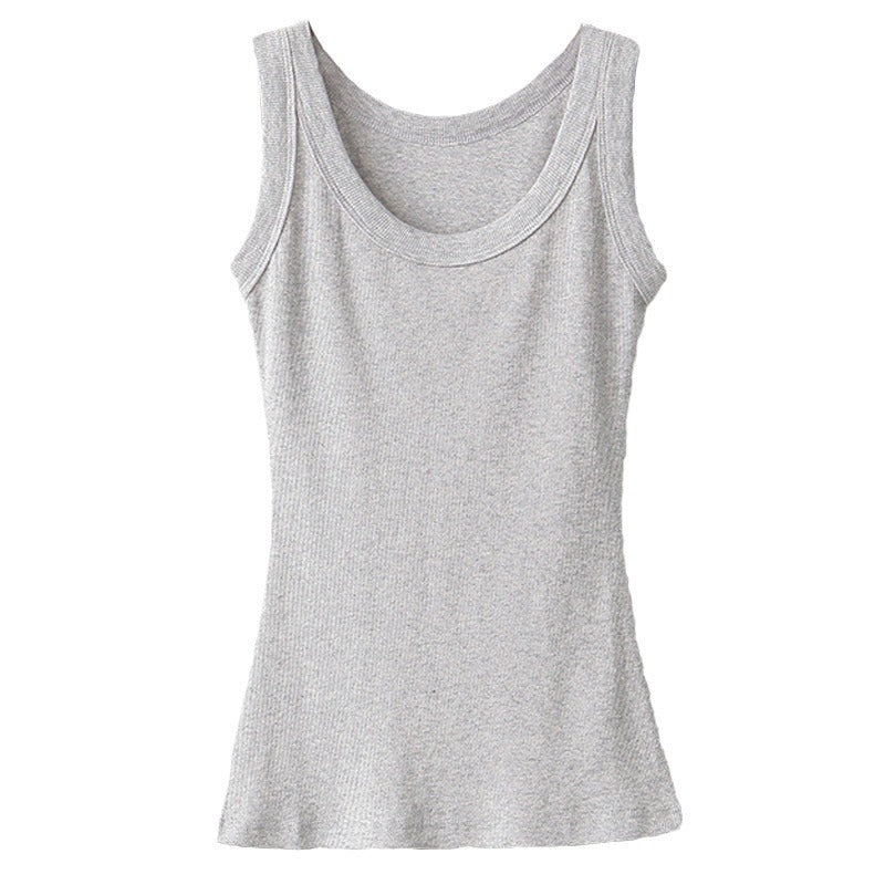 Source Factory 2026 New Summer Clothing Threaded External Wear Anti-light Masking Breast Bottom Sling Vest Women's Inner Tide