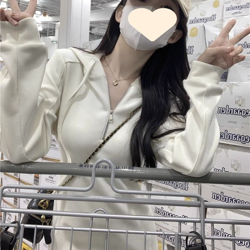 French temperament sweater dress, early autumn 2026 new women's long dress with coat and bottom dress