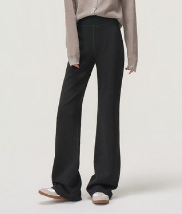 25 thin velvet micro-pull pants women's clothing modal drape high waist and thin integrated velvet warm and velvet casual trousers