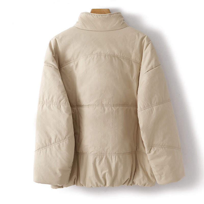 2025 winter new loose casual cotton-padded clothes long-staple cotton warm cotton-padded clothes cotton-padded jackets women