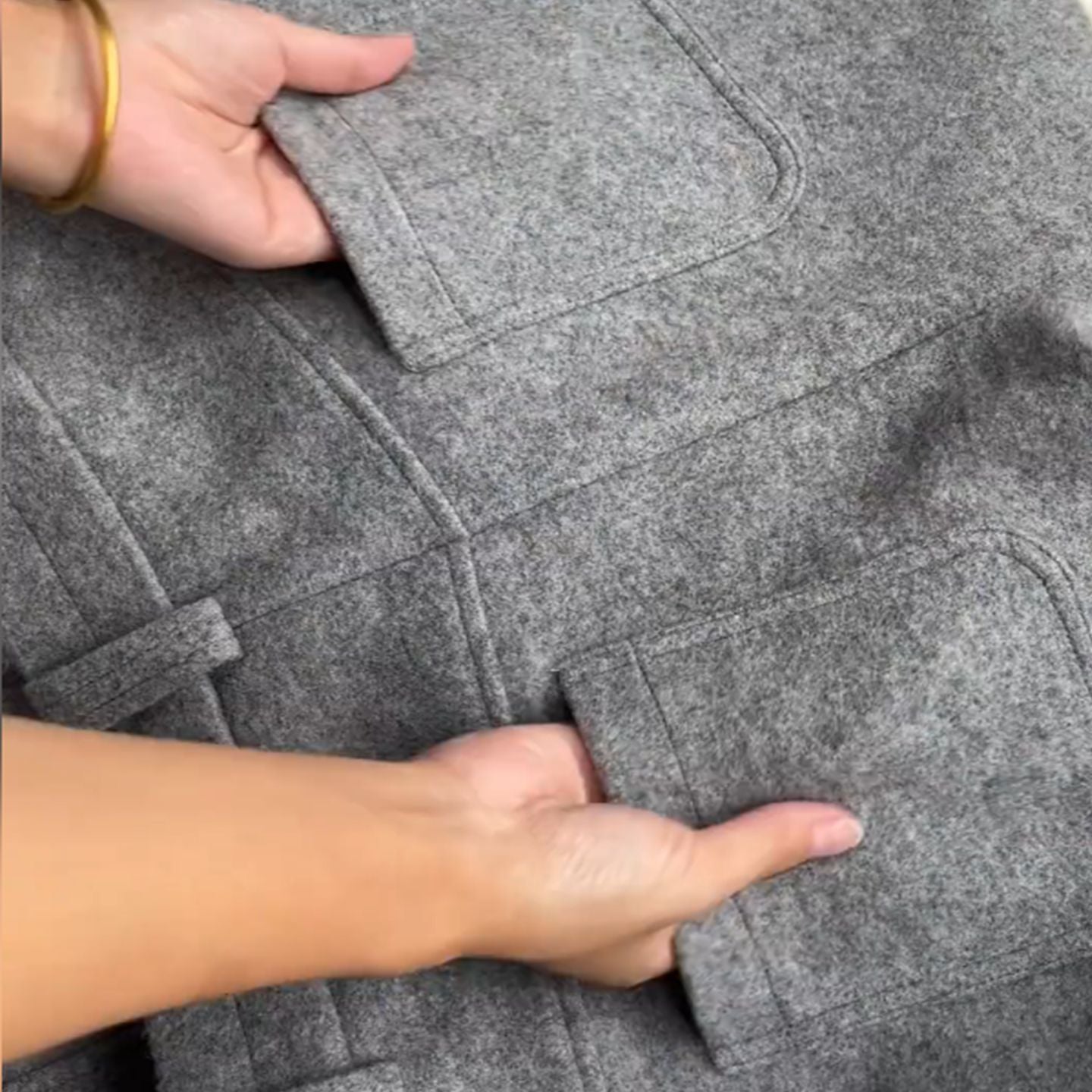 2025 autumn and winter light gray high-waisted and thin three-dimensional tailoring woolen straight-leg pants femininity warm commuter pants