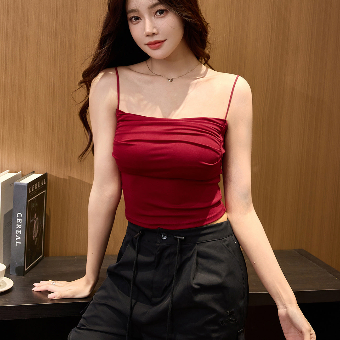 #Tencel Lyocell cotton, Zhen quality #Sexy Spice Girl suspender vest women's summer 2026 new short top