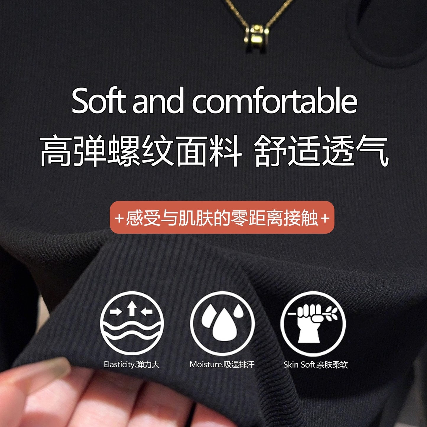 Semi-turtleneck medium-sleeved T-shirt for women's inner wear 2025 spring and summer new threaded hollow bottoming shirt personalized foreign style top